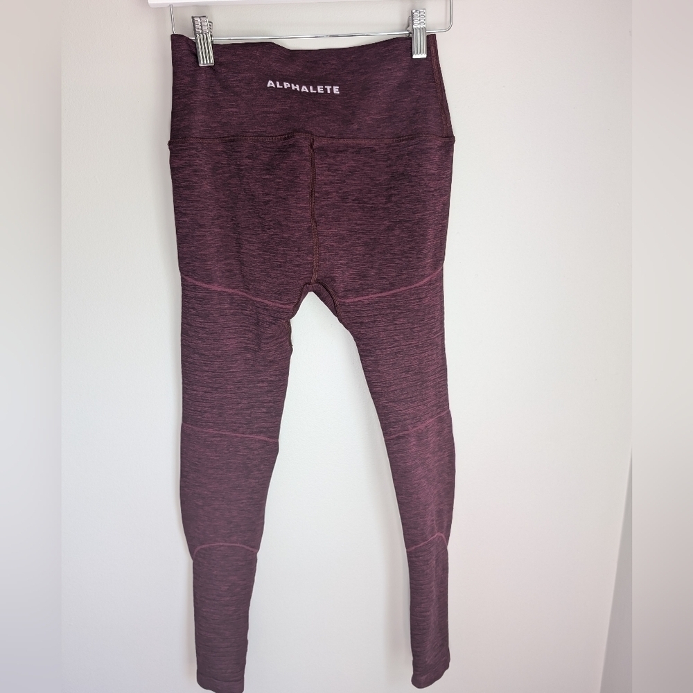 Alphalete Amplify Burgundy Red Leggings Size Small
